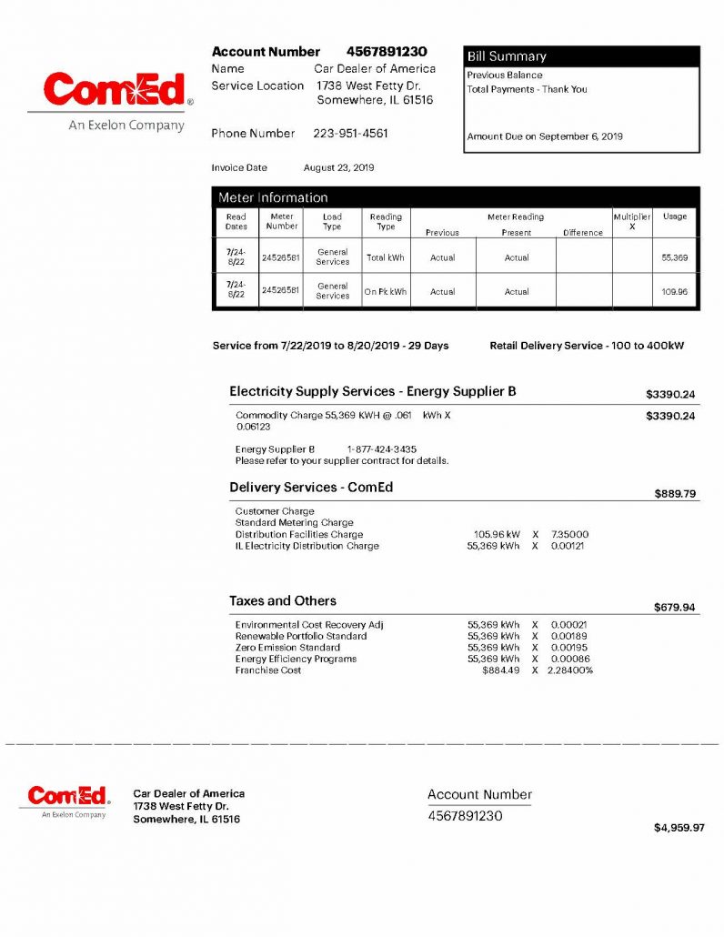 Energy Bill Format: Utility Consolidated