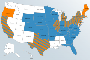States with deregulated energy markets